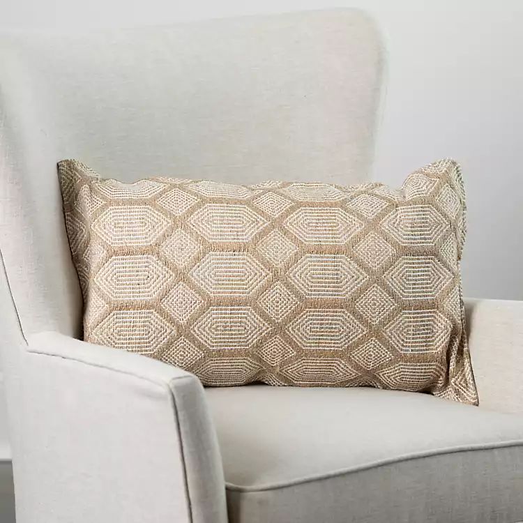 Isla Jute Polygon Lumbar Pillow | Kirkland's Home