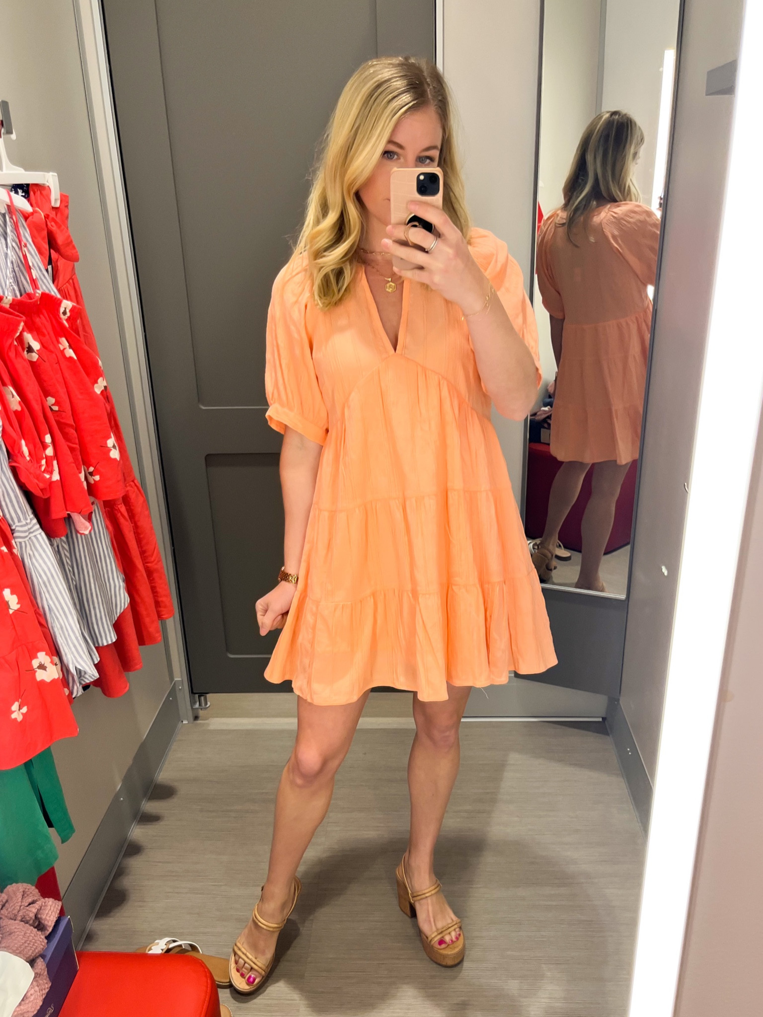 This dress is super cute and on the shorter side. This is the size small! I tried an XS in the floral and both work! On sale for $24 

#LTKsalealert #LTKunder50 #LTKSeasonal