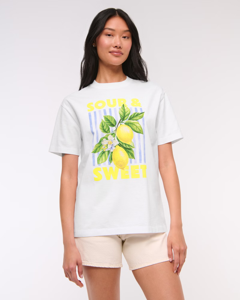 Oversized Lemon Graphic Tee | Abercrombie & Fitch (US)