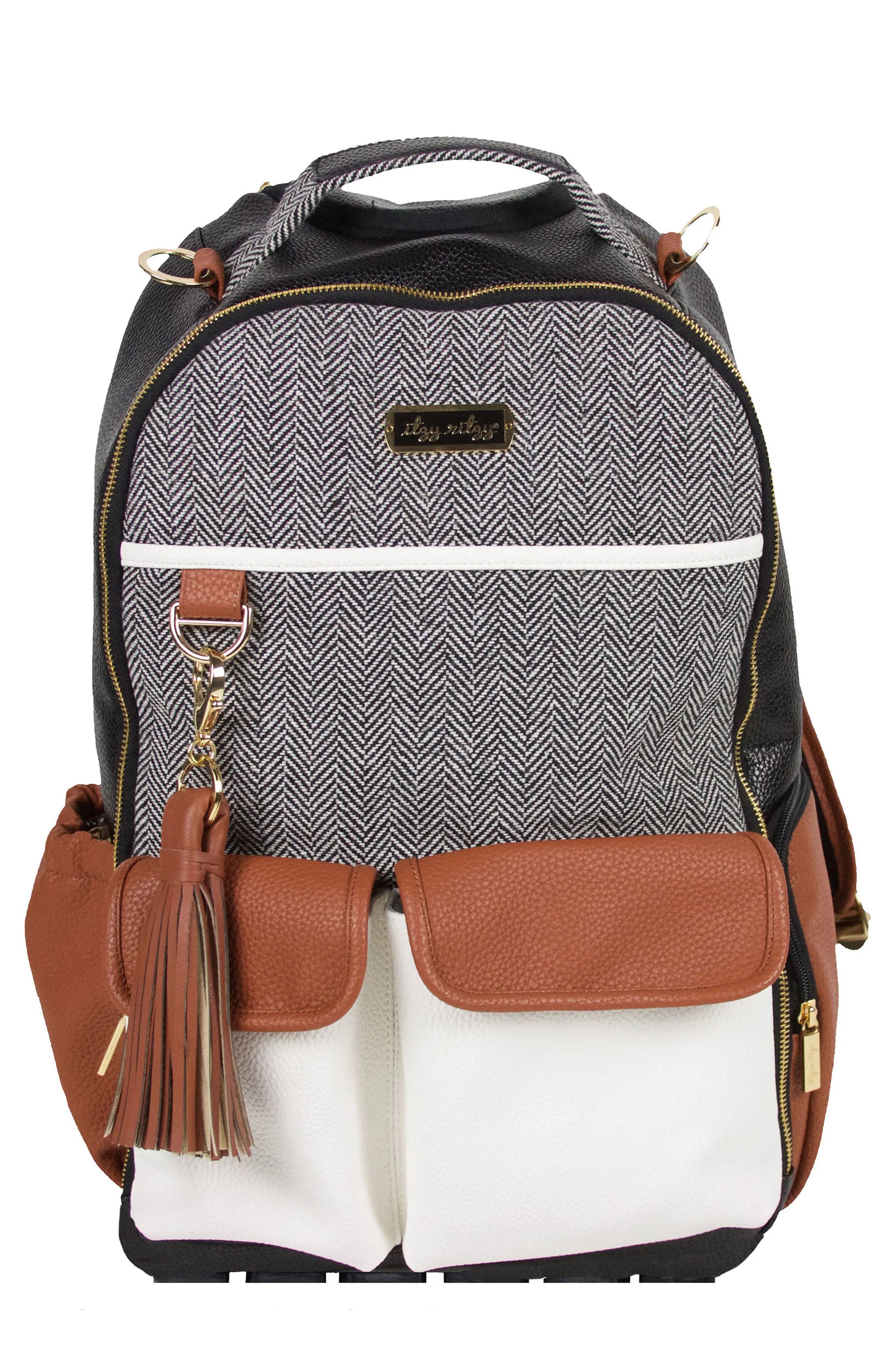 Itzy Ritzy Diaper Bag Backpack in Coffee And Cream at Nordstrom | Nordstrom