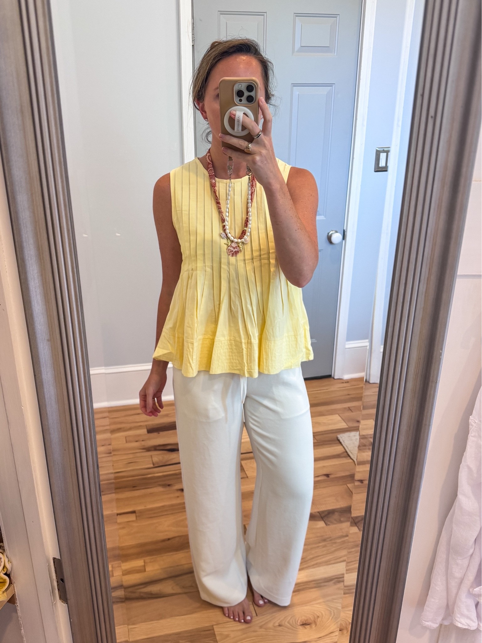 Easy summer work outfit - aritzia lodge pants in crepette (small)

#LTKootd #LTKWorkwear
