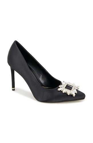 Kenneth Cole New York Women's QUINNLY Jewel Pump, Black Satin, 7.5 | Amazon (US)