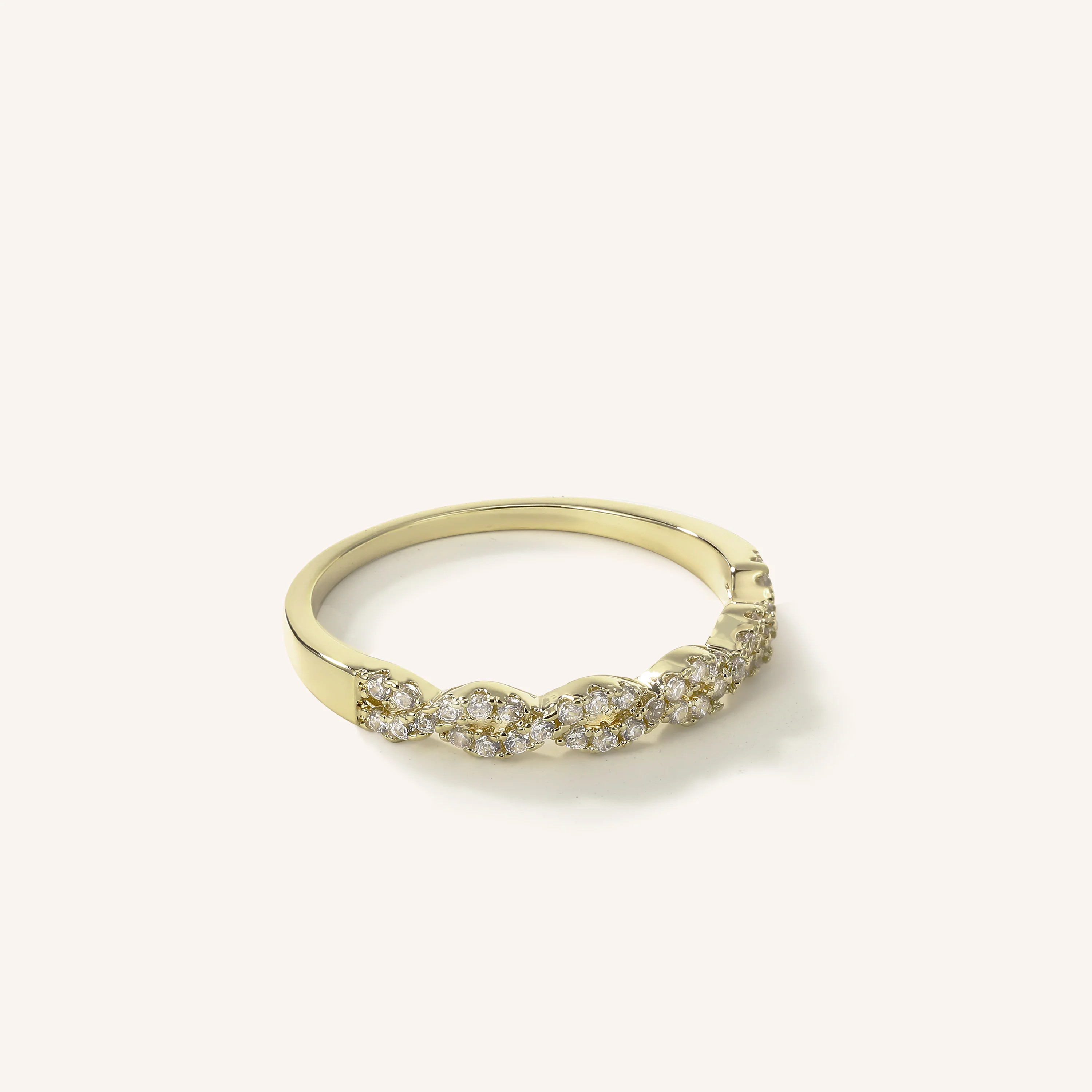 Infinity Crystal Twisted Ring | Victoria Emerson
