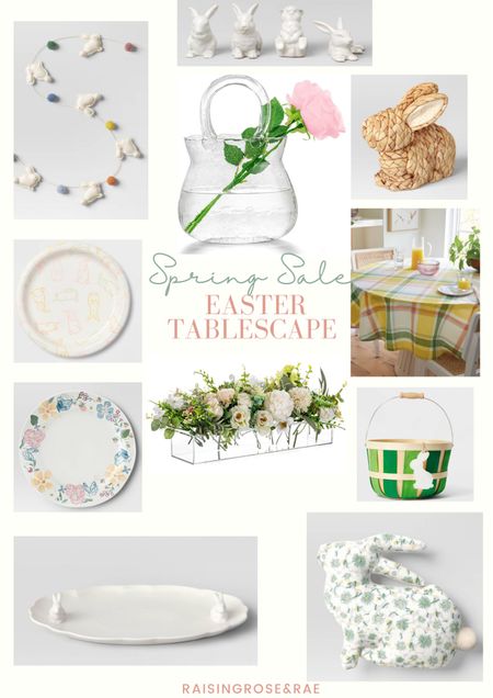 Easter Tablescape 🐣🐰#target #amazon #tablescape #easter #spring #entertaining #eastertable #vases #garlands #bunnies 

#LTKSeasonal #LTKstyletip #LTKhome