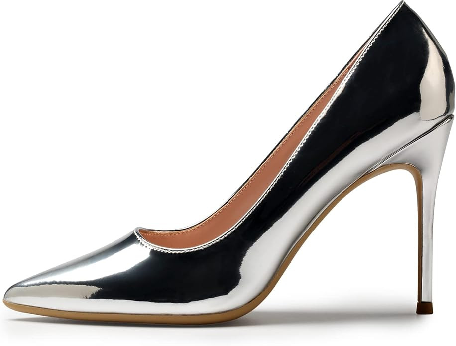 GENSHUO High Heels Pumps for Women Closed Toe,Sexy Pointy Stiletto Heels 4 Inch,Party Prom Dress ... | Amazon (US)