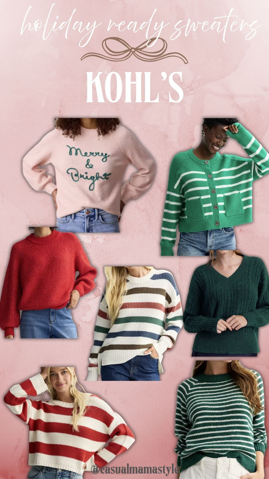 Grab your holiday sweater @Kohls ! Use Promo Code: SAVING20 at checkout on these #kohlsfinds ! I love all these color combos! #kohlspartner #AD

You can spend, save and EARN this holiday season when you shop on Kohl's website.  

 #LTKHoliday #LTKgrwm #LTKFindsUnder50