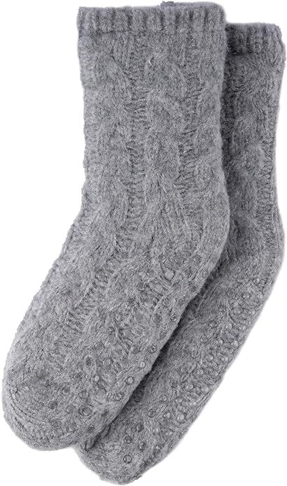 Gealaek Women Slipper Socks Winter Thick Fuzzy Warm Cozy Soft Sherpa Lined Socks Non Slip with Gr... | Amazon (US)