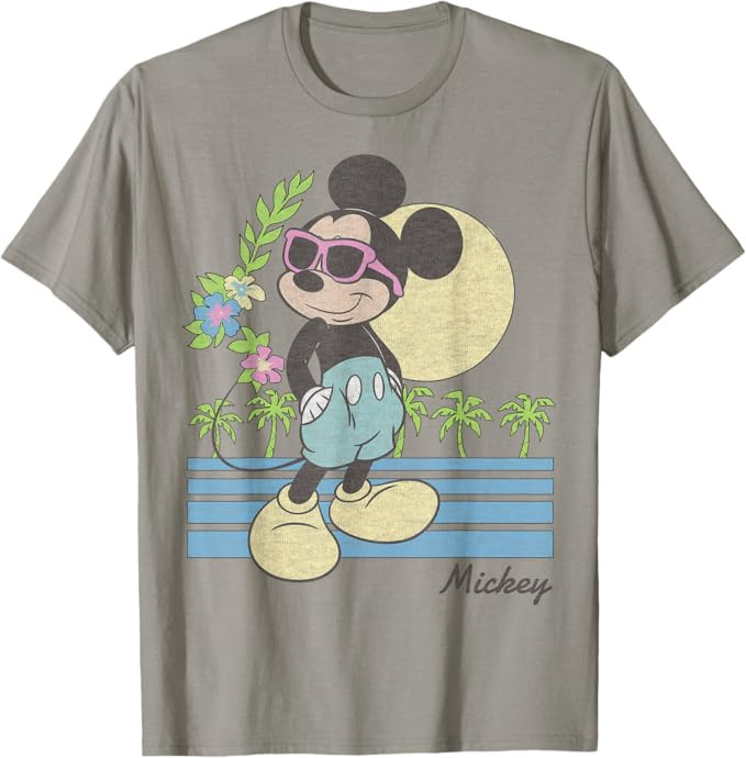 Disney Mickey And Friends Mickey Retro Beach T-Shirt | Amazon (US)