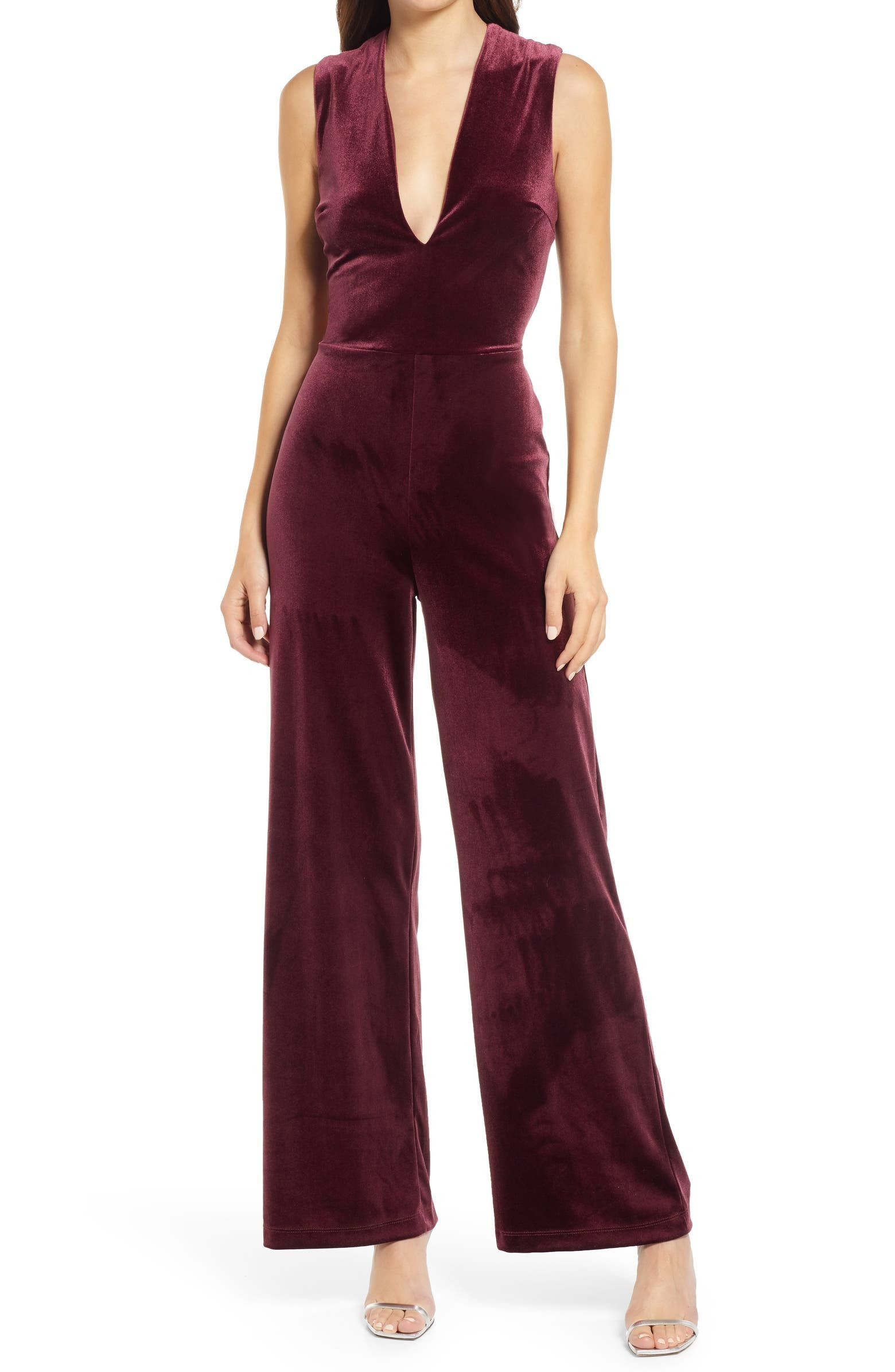 Best of Luxe Velvet Backless Jumpsuit | Nordstrom
