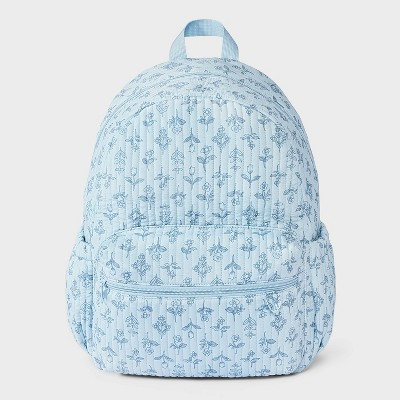 Kids' Floral Quilted Backpack - art class™ Blue | Target