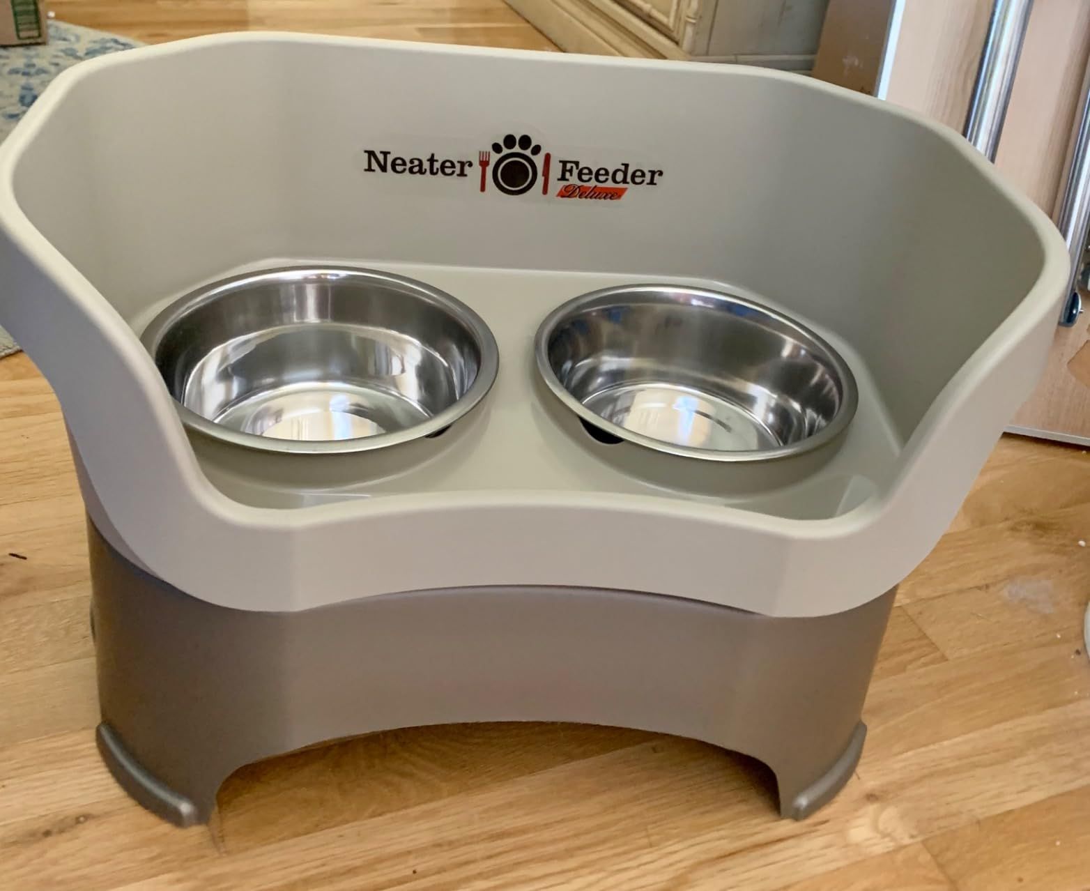 Neater Pet Brands - Feeder - Deluxe Model - Mess-Proof Dog Bowls (Large, Gunmetal Grey) | Amazon (US)