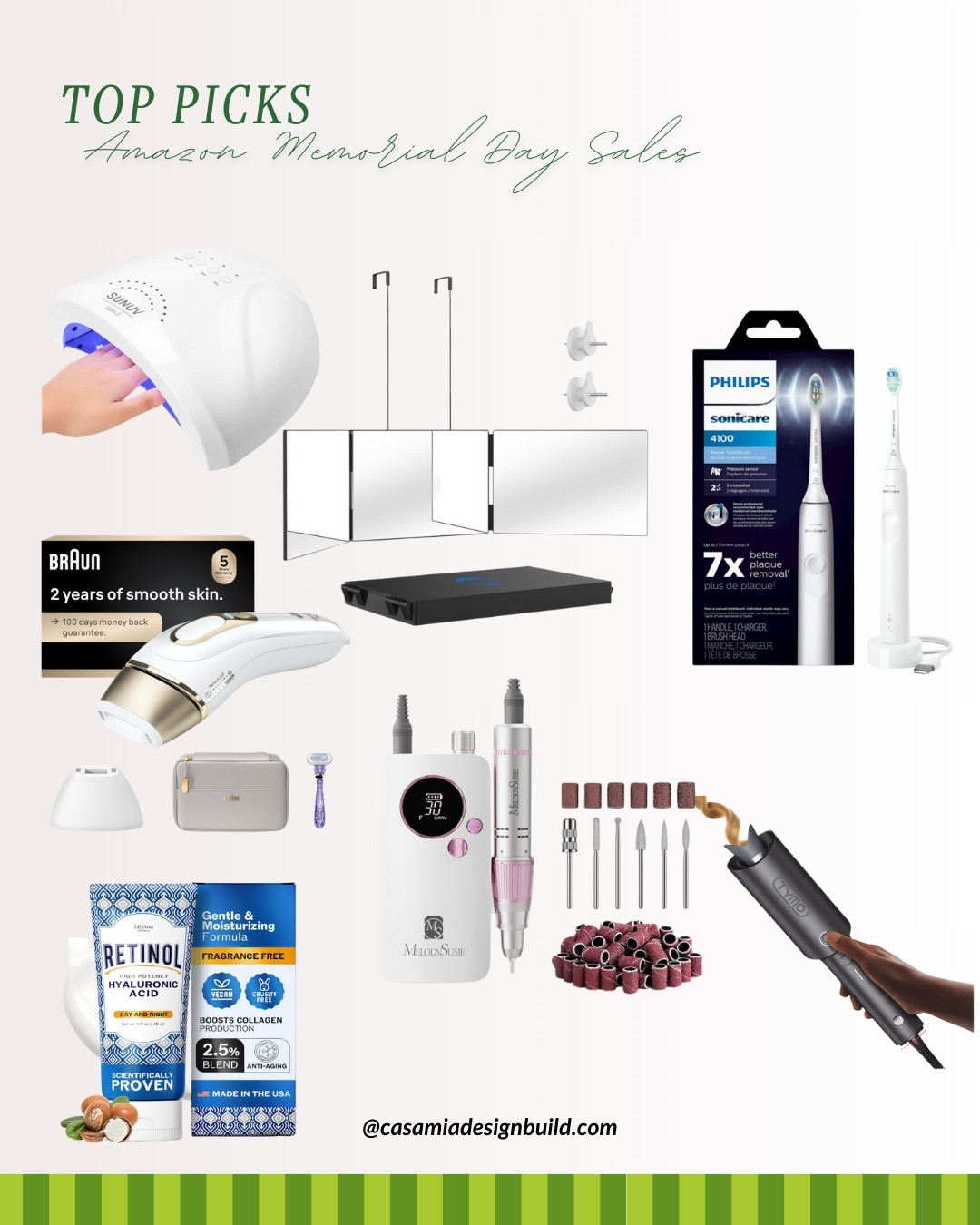 Memorial Day Beauty Essentials Sale
Glow up for less! Snag deals on toothbrushes, shavers, nail dryers & more, limited-time beauty steals!  

 #LTKSaleAlert #LTKStyleTip #LTKBeauty