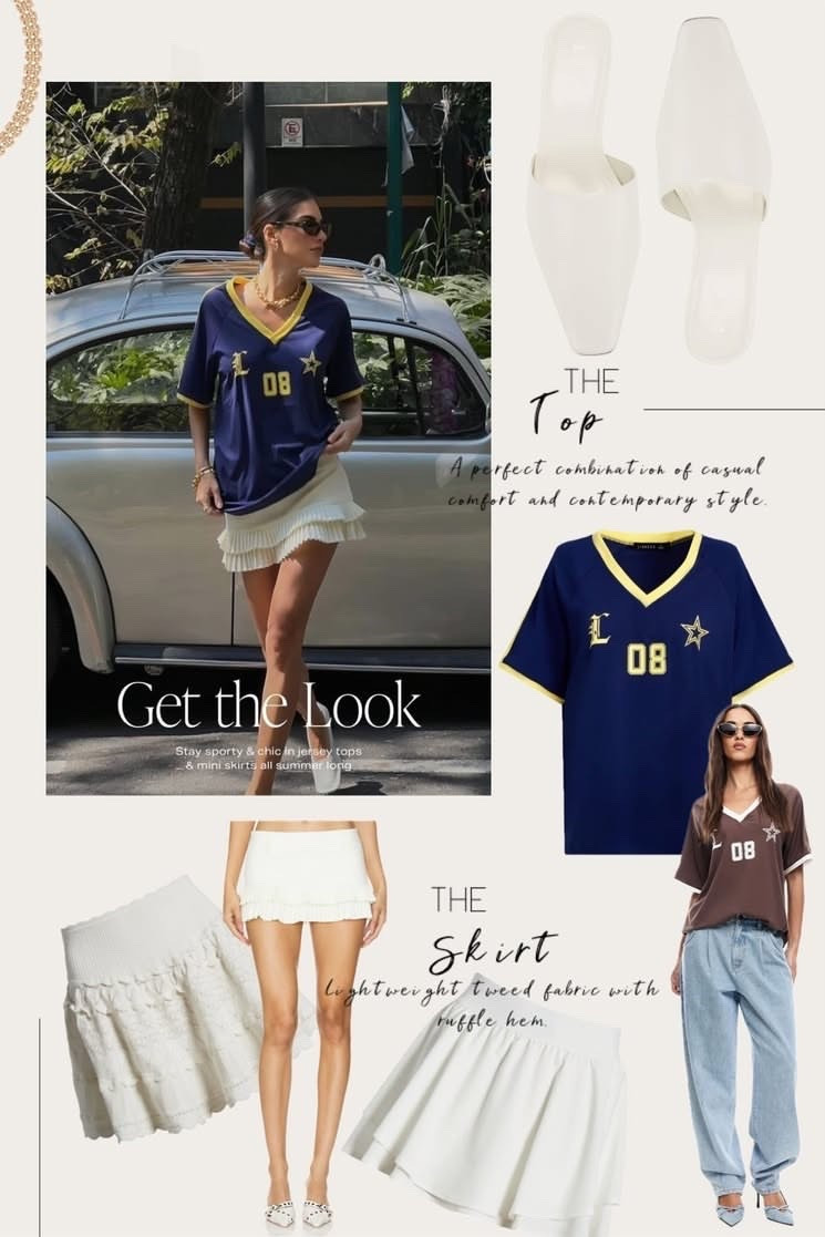 Shop the look ⚽️

#jersey #sports #athleisure #jeans #skirt jewelry mules flats sunglasses ootd

#LTKootd #LTKgrwm #LTKActive