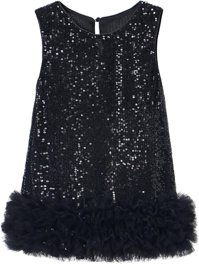 Tutu.kk Toddler Girls Sequin Dress A-Line Sparkly Sleeveless Wedding Gown Party Dresses for Girls | Amazon (US)