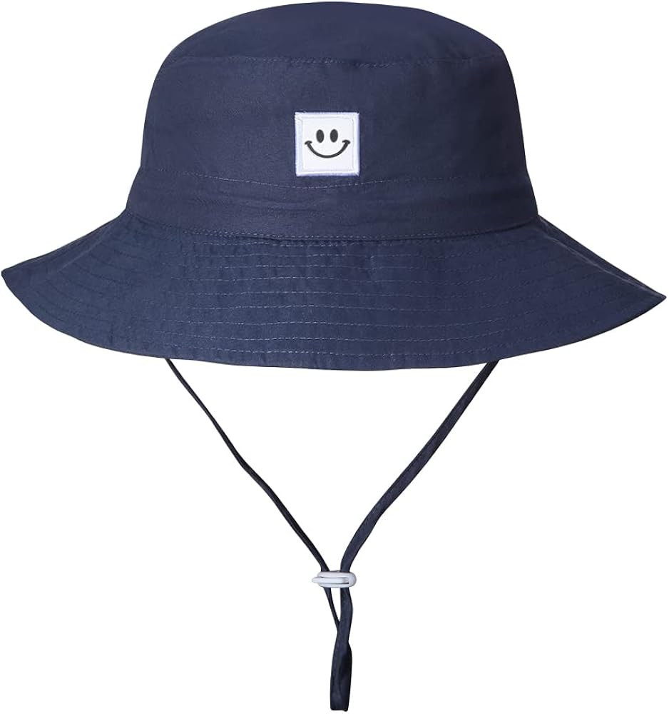MaxNova Baby Sun Hat Smile Face UPF 50+ Toddler Bucket Hat for Boys Girls 0-7 Years | Amazon (US)