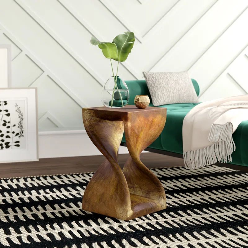 Pelley Solid Wood Abstract End Table | Wayfair Professional