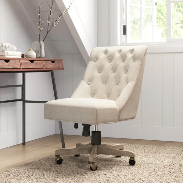 Vail Tilting Task Chair with Solid Wood Five-pronged Base | Wayfair North America