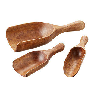 The Container Store® Medium Wooden Scoop Acacia | The Container Store