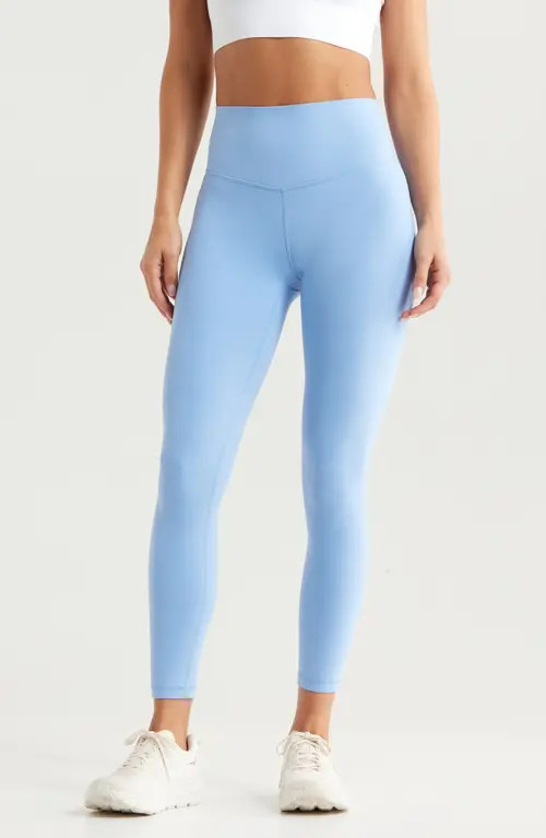 Zella Studio Luxe High Waist 7/8 Leggings in Blue Azurine at Nordstrom, Size X-Small | Nordstrom