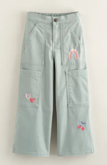 Kids' Embroidered Straight Leg Cargo Pants | Nordstrom