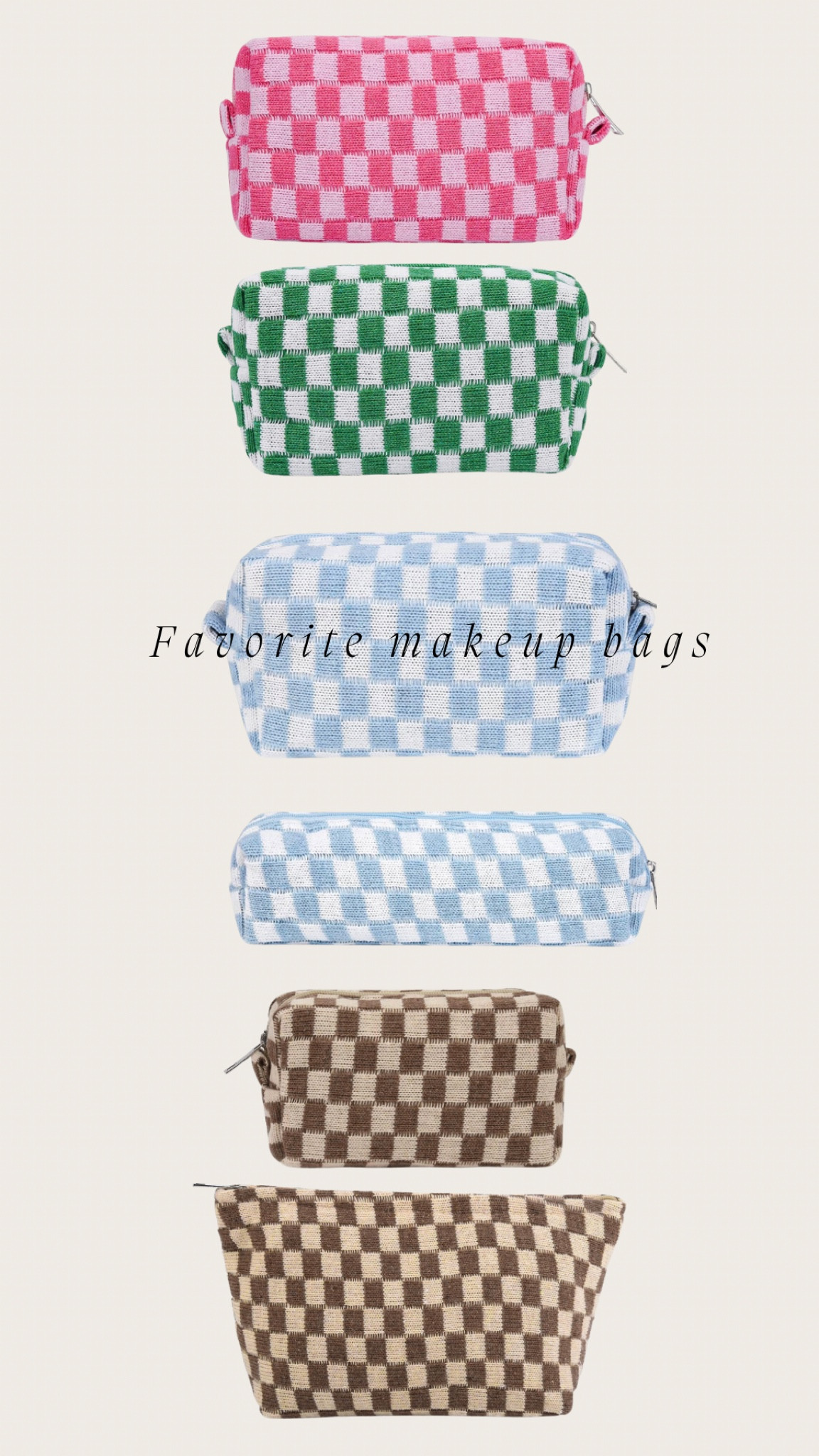 Cute checkered makeup or any travel item bags from Amazon! #LTKunder50 #amazon 

#LTKbeauty #LTKtravel