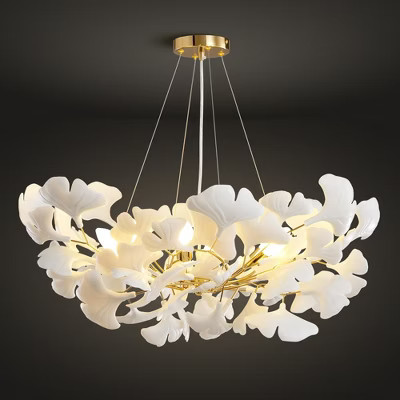 31 inch 6-light Gold Ginkgo Chandelier | Target