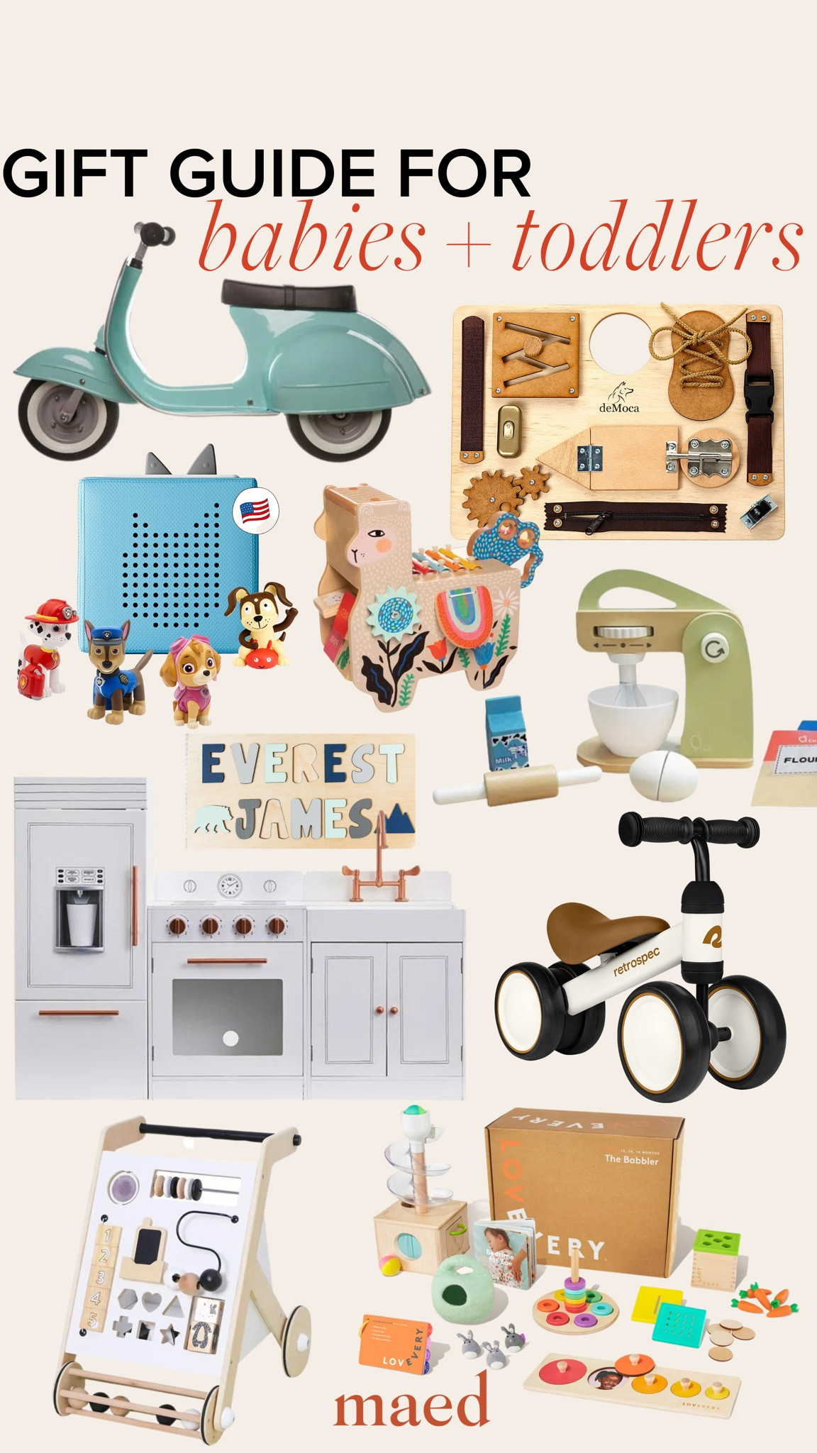 Gifts for babies - gifts for toddlers - gifts for kids - gift guide - gift guides 

#LTKHoliday #LTKkids #LTKGiftGuide