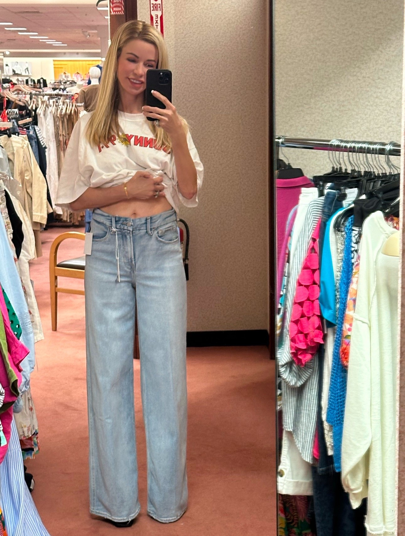Tried on these amazing jeans today, not only do they make your legs look 1,000,000 miles long, they are so soft and stretchy. I am wearing the size 2, I would say they run true to size but you could probably wear a size smaller than normal because there's so much stretch. These are a must have!
•
•
•
Denim, jeans, baggy, straight leg, stretchy, comfortable, travel, summer, Vacay, vacation, Memorial Day sale

#LTKTravel #LTKWorkwear #LTKStyleTip