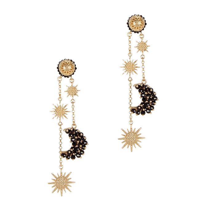 Soru Jewellery Luna 24ct Gold Vermeil Drop Earrings | Harvey Nichols (Global)