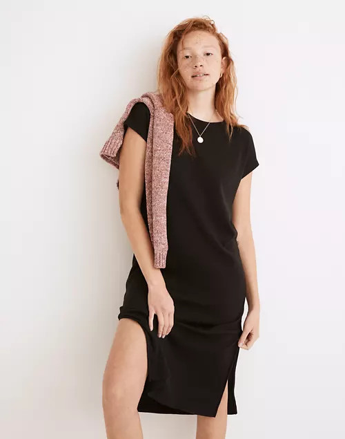 Ribbed Shoulder Tee Dress | Madewell