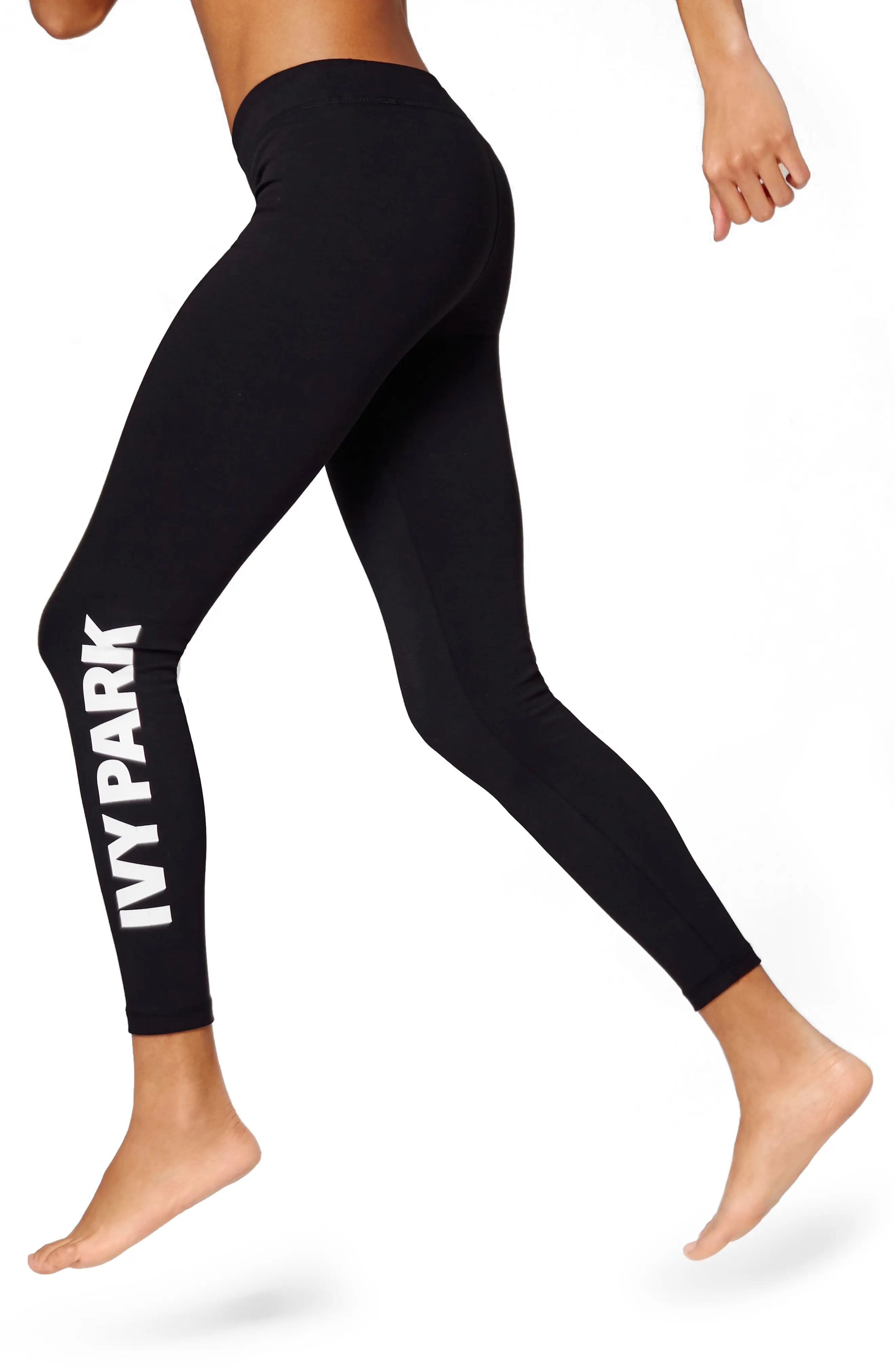 Women's Ivy Park Logo Mid Rise Ankle Leggings | Nordstrom