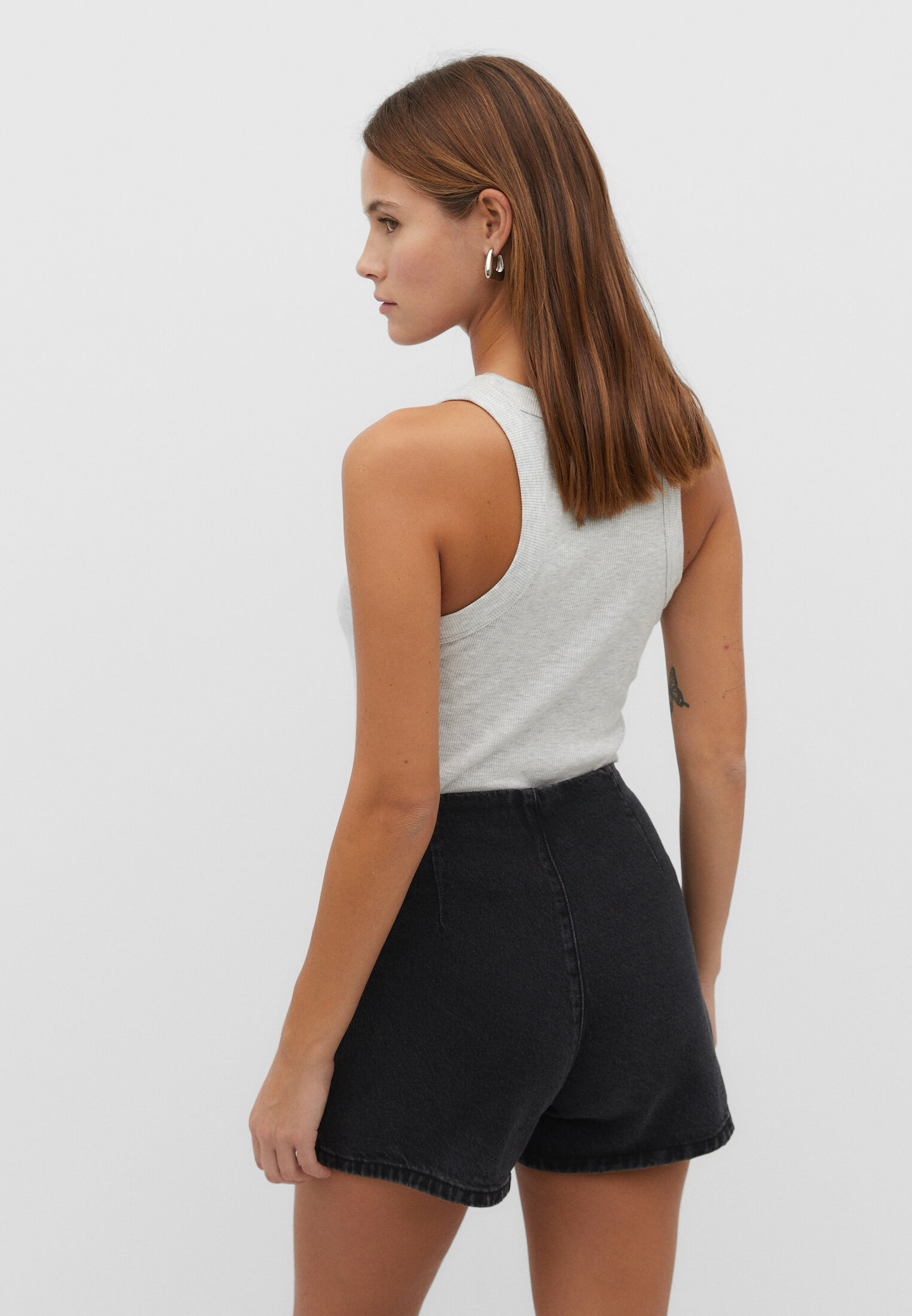 Faux leather wrap skort | Stradivarius (UK)