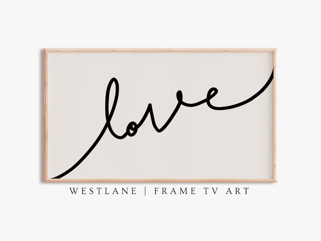 Valentines Samsung Frame TV Art | Love Minimalist Neutral | DIGITAL TV168 | Etsy (US)