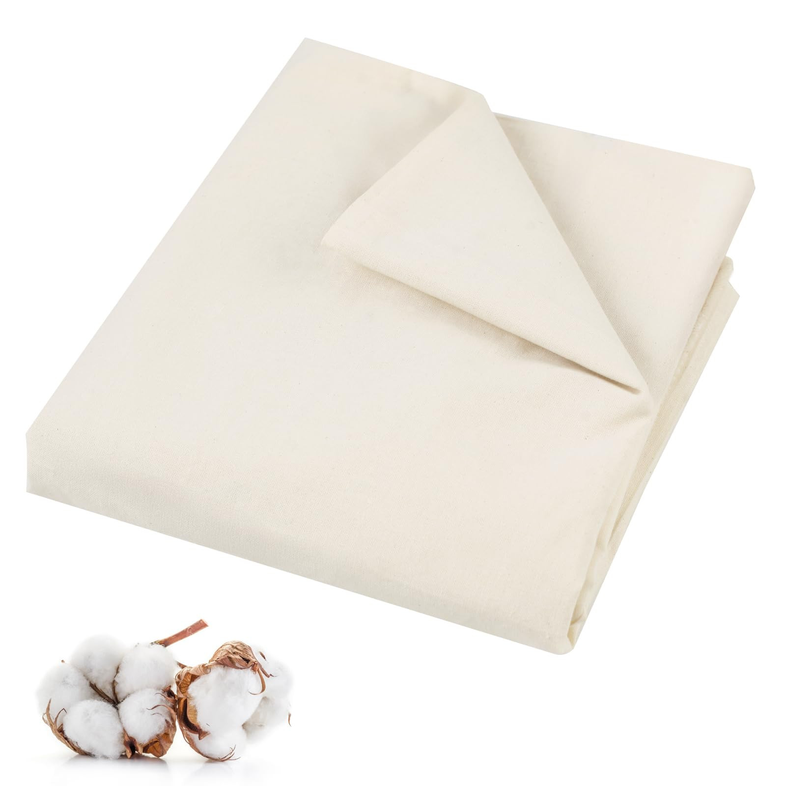 PEASUG 100% Cotton Muslin Fabric, 63 Inch X 2 Yards Unbleached Muslin Linen Fabric by The Yard, M... | Amazon (US)