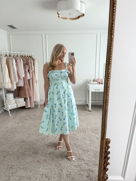 In love with the print of this dress! Someone please invite me to a garden party! Wearing size small. Spring dresses // summer dresses // event dresses // derby party dresses // garden party dresses // wedding shower dresses // baby shower dresses // bridal luncheon dresses // Amazon dresses // Amazon fashion // LTKfashion

#LTKfindsunder50 #LTKSeasonal #LTKstyletip