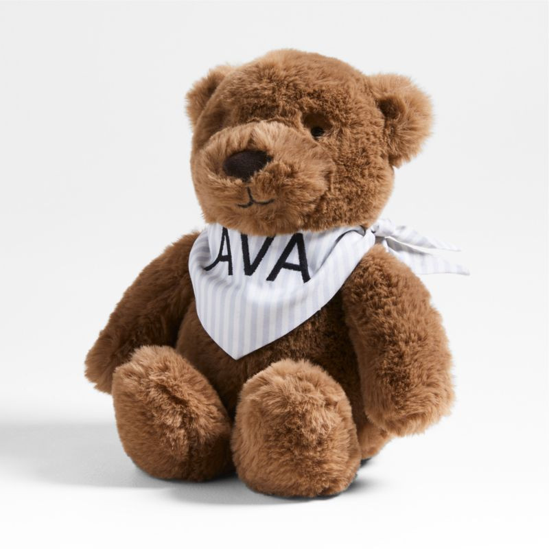 Crate Cuddlies Small Brown Bear Kids Stuffed Animal + Reviews | Crate & Kids | Crate & Barrel