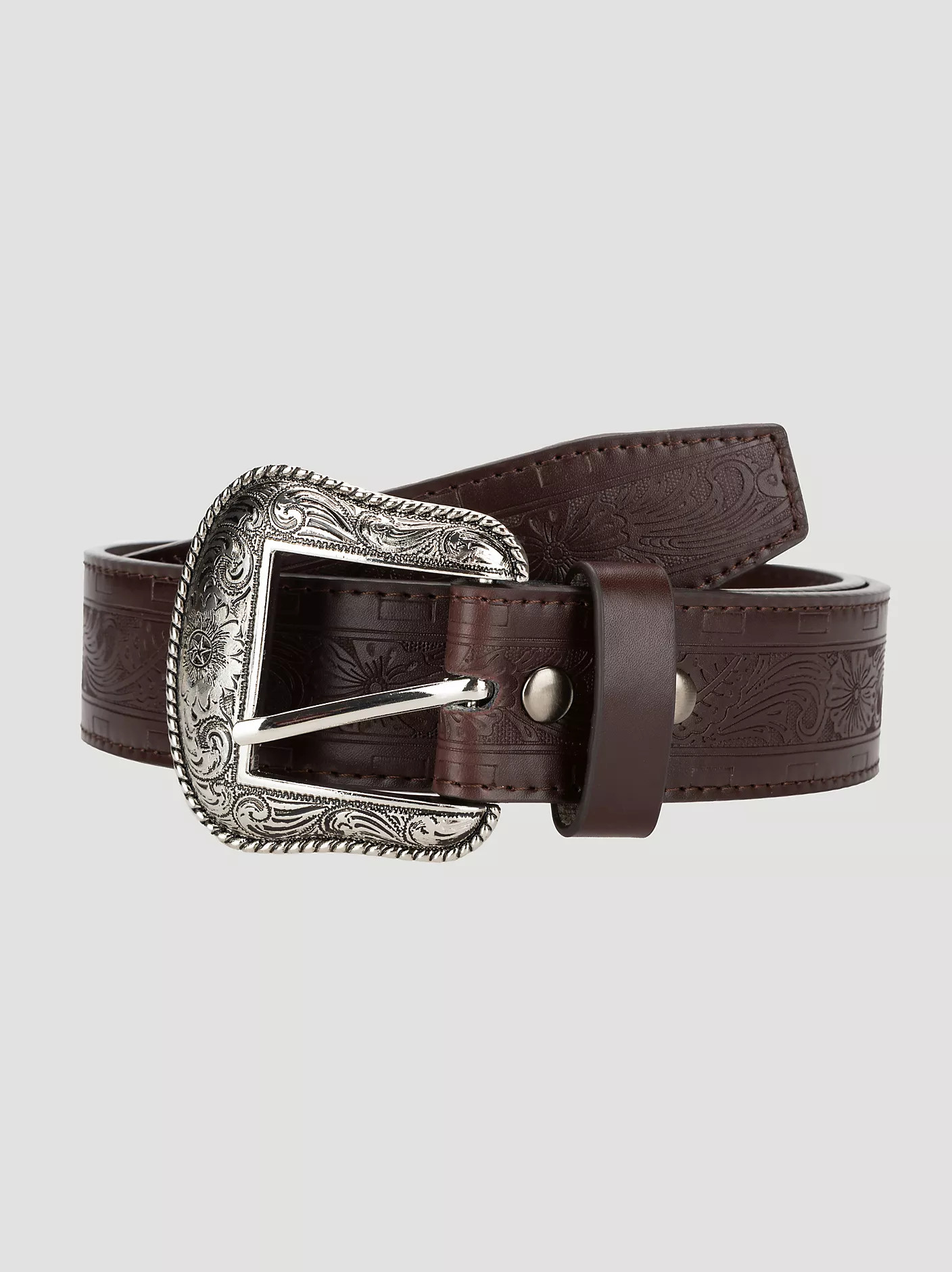 Men's Floral Whipstitch Embossed Belt | Wrangler