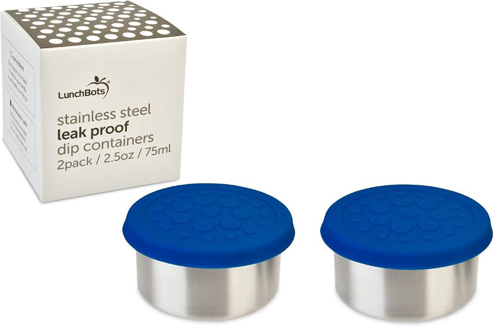 LunchBots 2.5 oz Leak Proof Snack and Side Dish Containers - Spill Proof in Bags and Bento Boxes ... | Amazon (US)