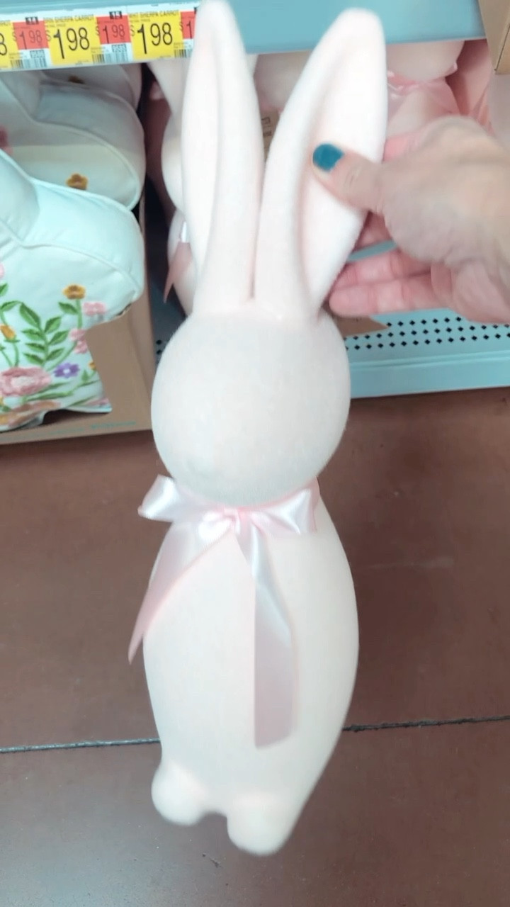 Walmart easter decorations!! Shop new Easter home decorations at Walmart! Flocked Easter bunny, neutral Easter decor! Carrot decor! Pastel Easter decor!! 

#LTKSeasonal