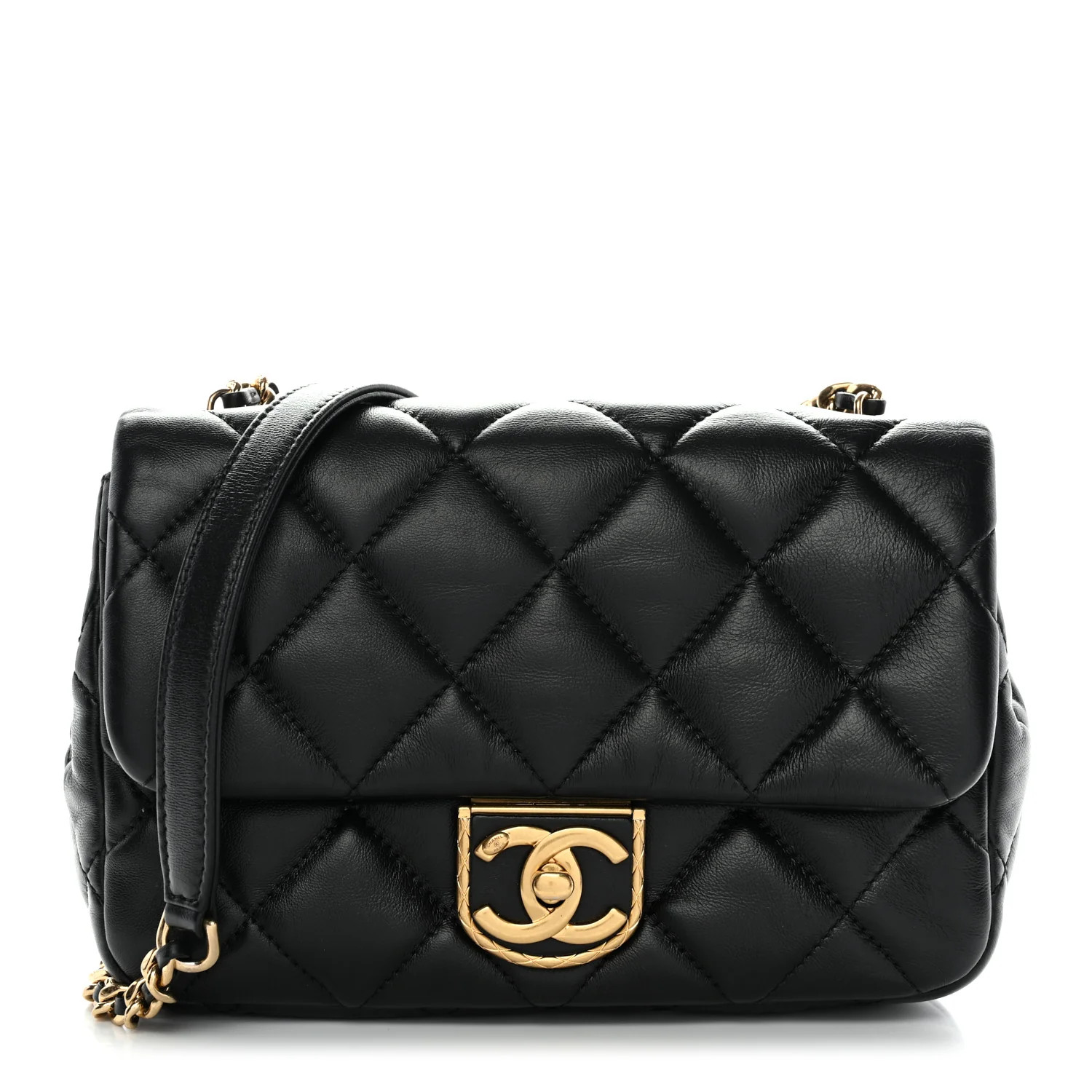 Chanel Lambskin Quilted Mini Flap Black 1820793 | FASHIONPHILE (US)