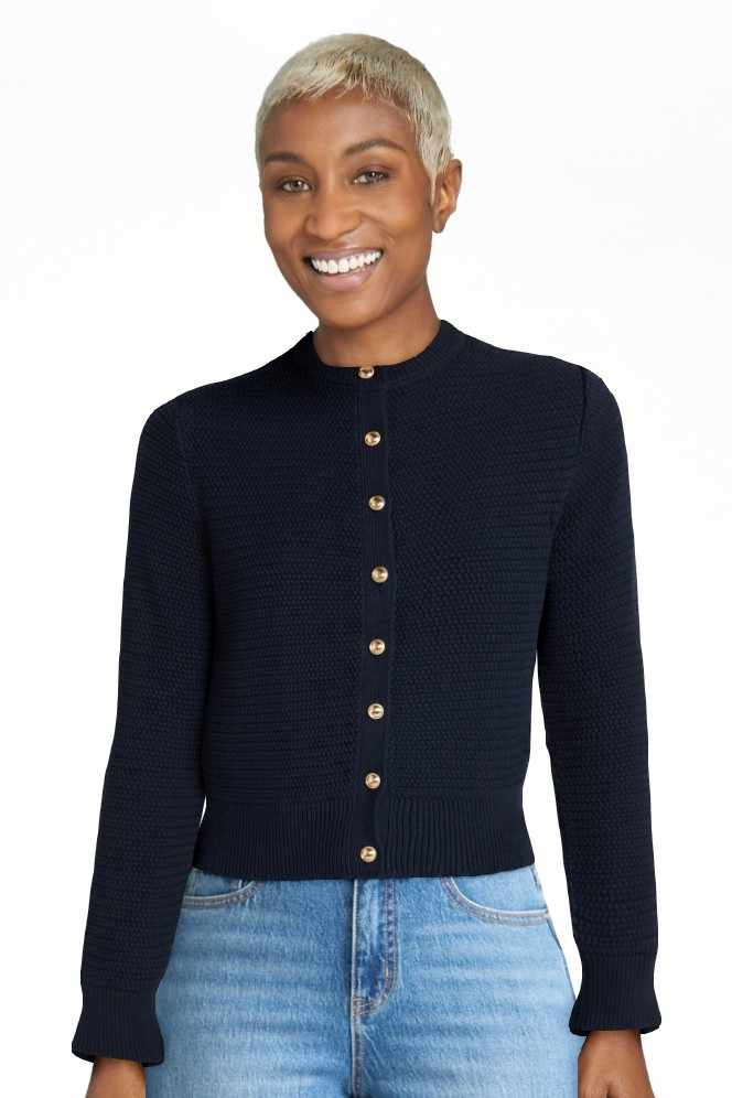 Time and Tru Women's Textured Knit Cardigan Sweater with Long Sleeves, Sizes XS-XXXL | Walmart (US)