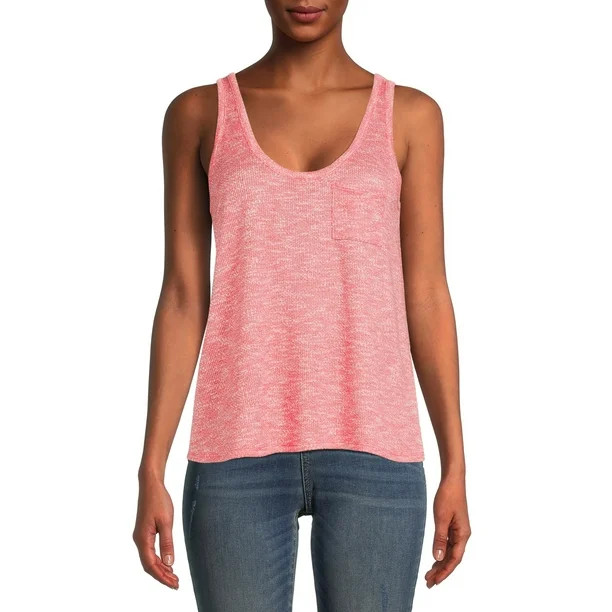 Time and Tru Women's Textured Scoop Tank Top | Walmart (US)