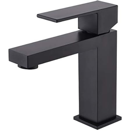 Delta Faucet Modern Matte Black Bathroom Faucet Single Hole, Matte Black Single Hole Bathroom Faucet | Amazon (US)