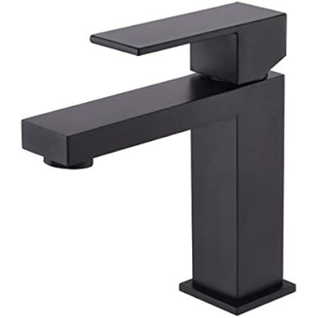 Delta Faucet Modern Matte Black Bathroom Faucet Single Hole, Matte Black Single Hole Bathroom Faucet | Amazon (US)