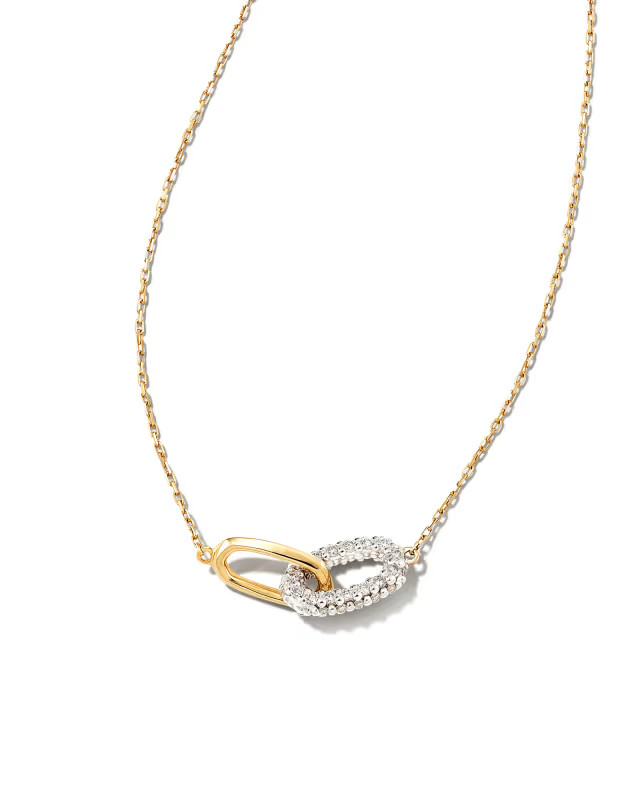 Elisa 14k Yellow Gold Interlocking Pendant Necklace in White Diamond | Kendra Scott | Kendra Scott