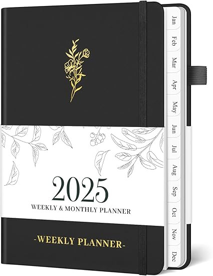 2025 Weekly Planner, Weekly and Monthly Planner with Monthly Tabs from Jan 2025 - Dec 2025, Hardc... | Amazon (CA)