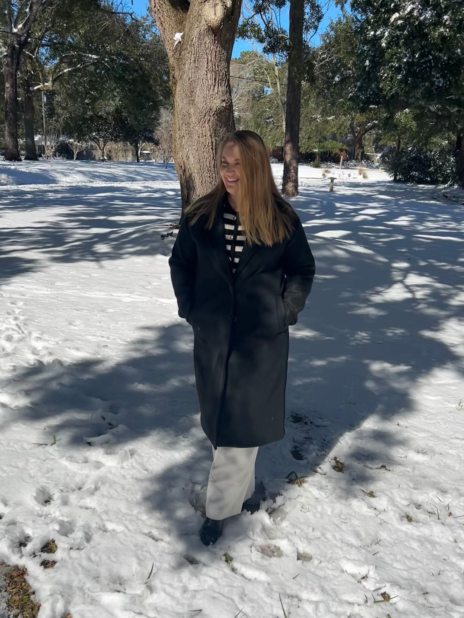 wearing 8S dress pants, Striped sweater, dress pants, slacks, work pants, cream pants, lady cardigan, button down sweater, button down cardigan, gold button sweater, trousers, pleated front pants, straight pants

#LTKMidsize #LTKFindsUnder50 #LTKWorkwear