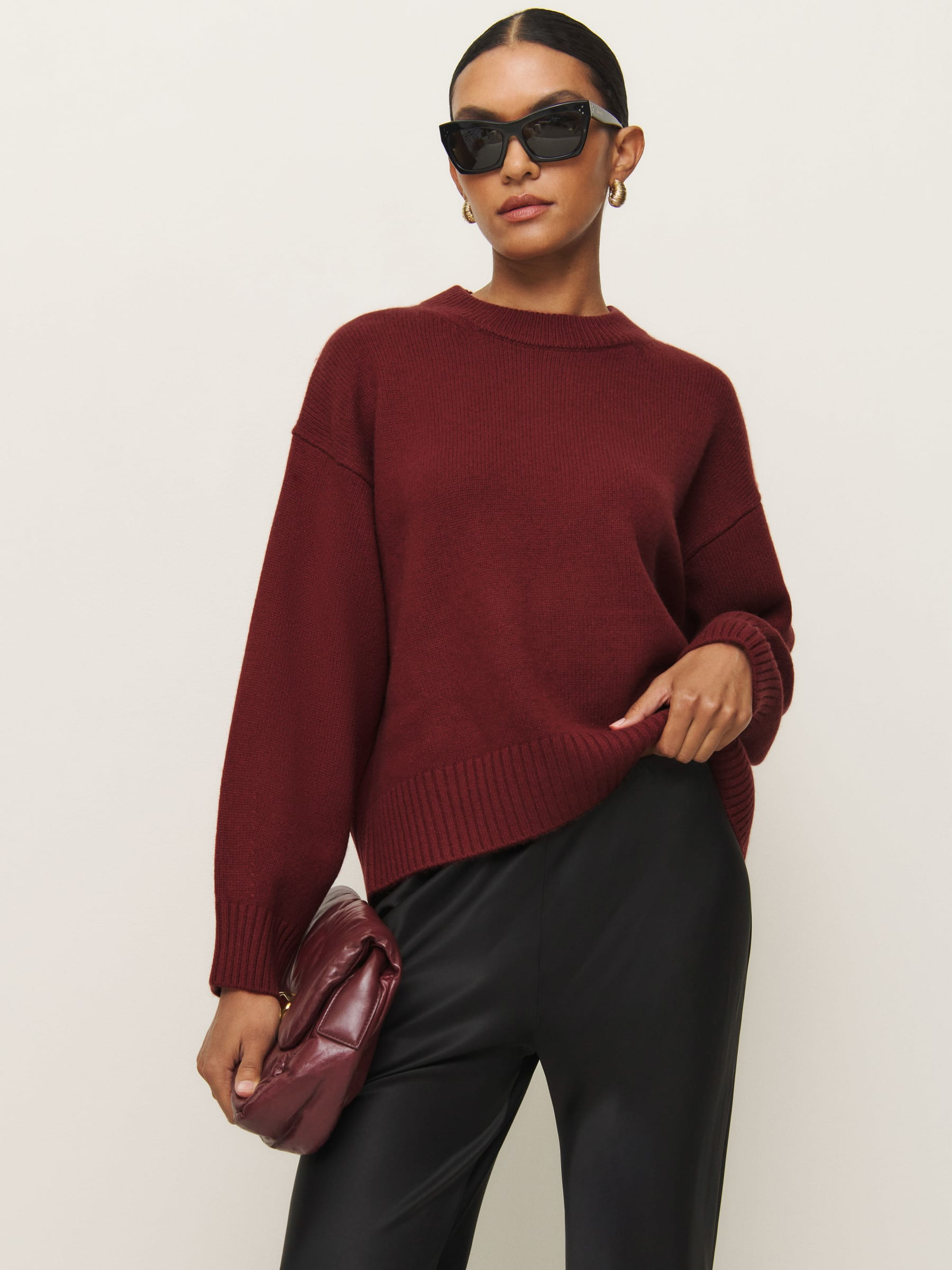Cove Cashmere Oversized Crew | Reformation (Global)