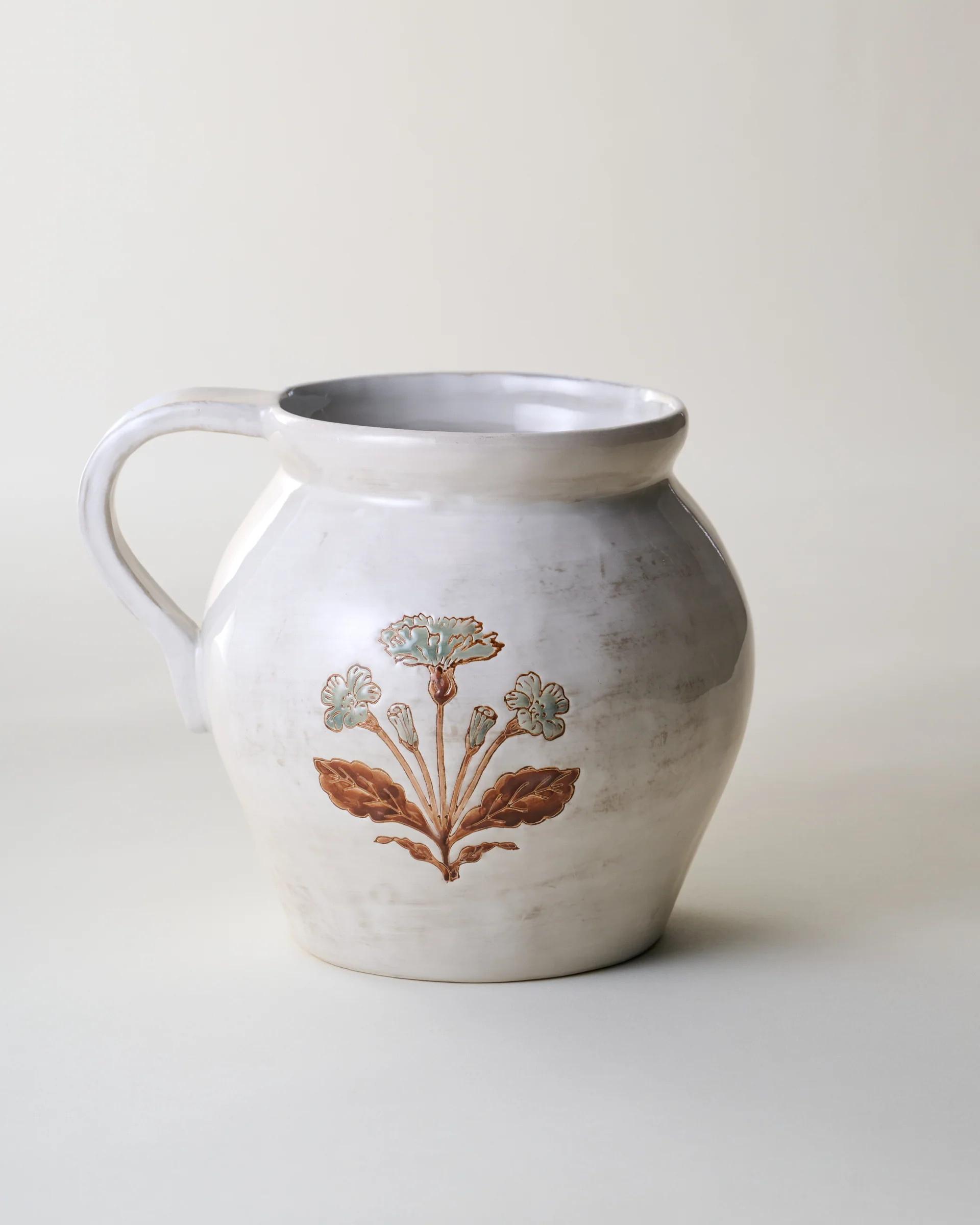 Elaine Floral Pitcher Crock | Magnolia