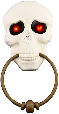 Amazon.com: Funmaker Halloween Decor Skull Doorbell Touch Control with Sounds and Led Light Hallo... | Amazon (US)
